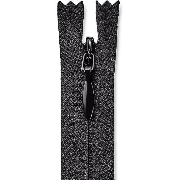 Black Invisible Zipper  10 Inch Non-Separating Nylon Heavy-Duty Hidden Zipper for Sewing, Crafts & Garments