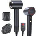 thumbnail image 1 of Black Ionic Hair Dryer with Diffuser, 1627W High Speed Blow Dryer, Lightweight Low Noise, 1 of 11