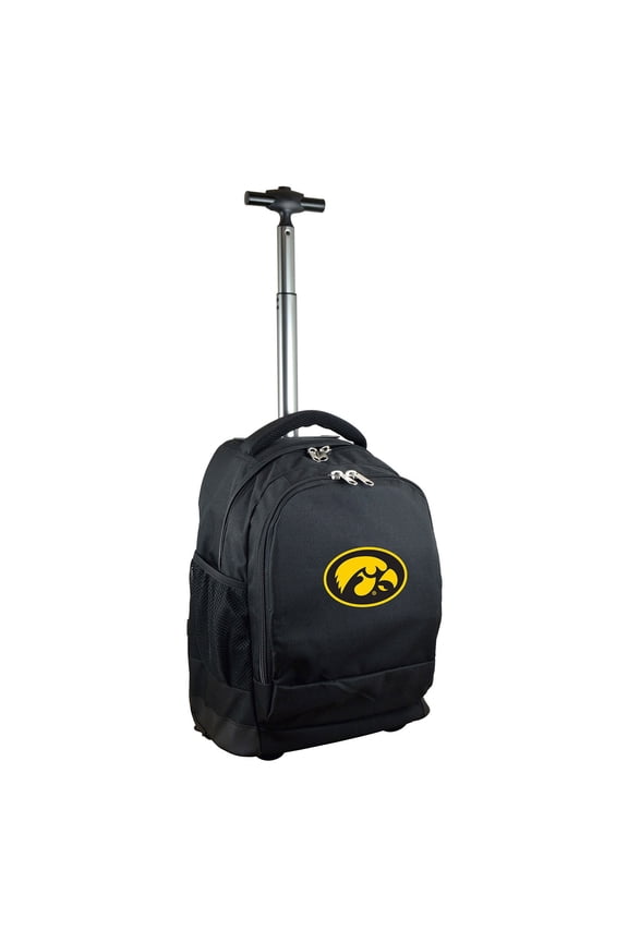 Black Iowa Hawkeyes 19'' Premium Wheeled Backpack