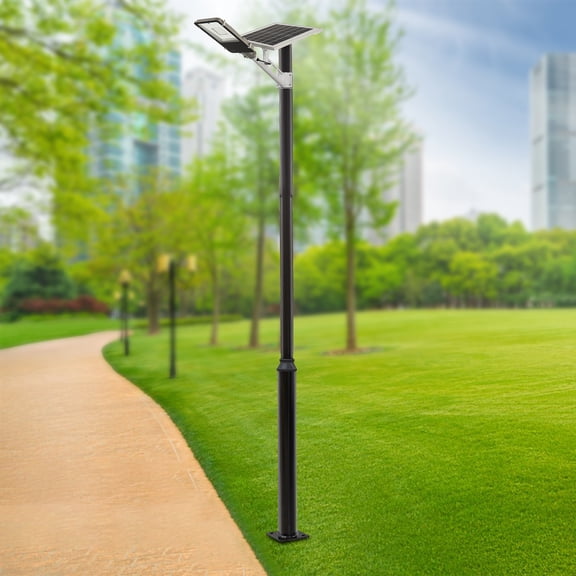 Black Iron 5m Split Lamppost 114+76mm Outdoor Courtyard Lamppost With Floor Cage Economical.