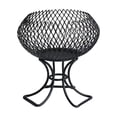 thumbnail image 1 of Black Iron Geometric Candle Holder – Modern Hollow Bowl Design for Tabletop & Home Decor, 1 of 6