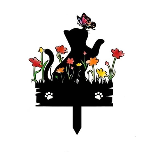 Black Iron Ground Insert Card Slot 20cm, Minimalist Design for Organized Outdoor Signage Display, Weather-Resistant Garden Stake