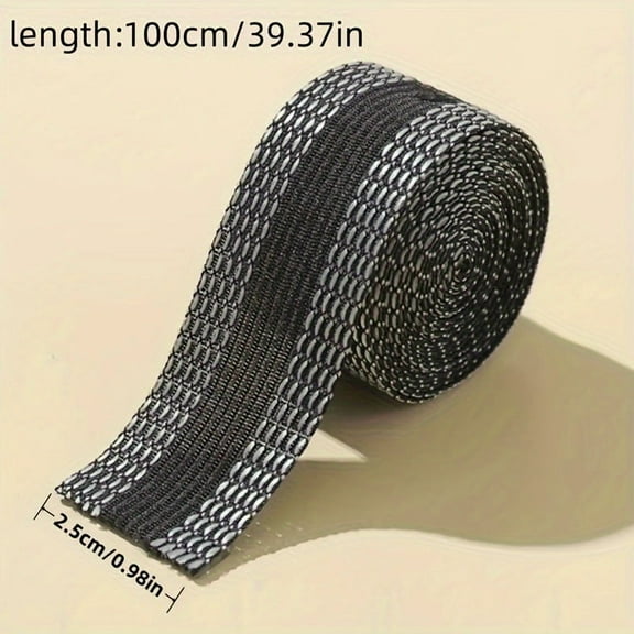 Black Iron-On Hem Tape 39.37" (1m) – Portable No-Sew Fabric Adhesive Strip for Quick Clothing Repairs, Pants & Jeans Alterations, Washable Travel Essential