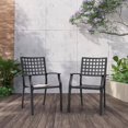 Black Iron Outdoor Dining Chairs (2pack)