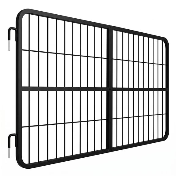 Black Iron Stable Door, Heavy Duty Breathable Grid Livestock Gate for Ranch Use