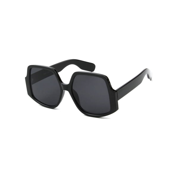 Black Irregular Square Sunglasses - Fashion-Forward Design UV Protection Sun Glasses
