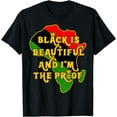 thumbnail image 1 of Black Is Beautiful & I'm The Proof Black History Month Pride T-Shirt, 1 of 4