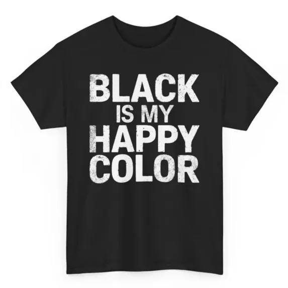Black Is My Favorite Color Funny Emo T-Shirt - Goth Graphic Tee Unisex S-5XL Hot Trending Shirt, Vintage Birthday Gift