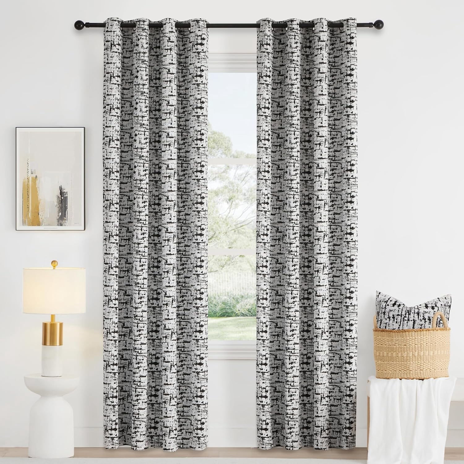 Black And Ivory Curtains