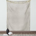 thumbnail image 1 of Black and Ivory Tapestry, Pattern with Geometric Star Shapes Contemporary Style Modern Design, Wall Hanging for Bedroom Living Room Dorm Decor, 60W X 80L Inches, Ivory and Black, by Ambesonne, 1 of 5