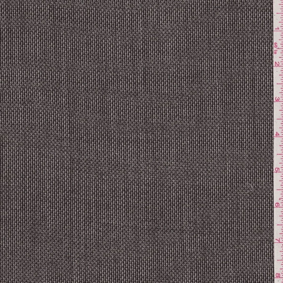 Black/Ivory Wool Suiting, Fabric Sold By the Yard