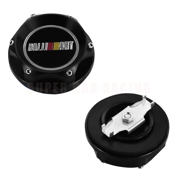 Black-JDM Aolly Aluminum Car Oil Cover, Precious Fuel Cap, Ralliart Engine Filling Machine, Fit for Mitsubishi HT6315, Galant Montero Diamante