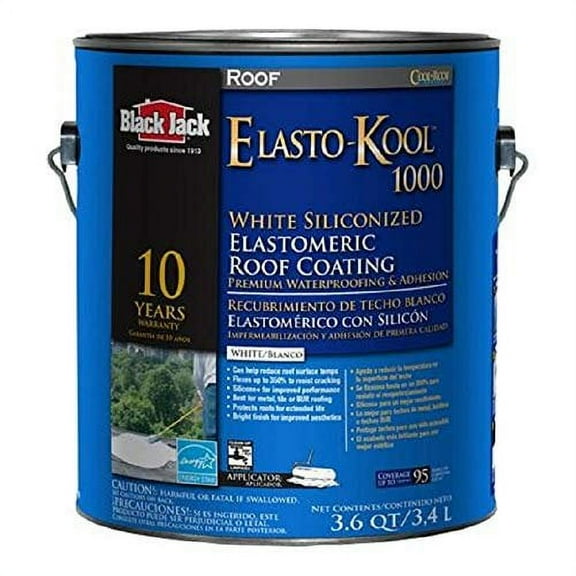 Black Jack 5530-1-20 Elasto-Kool 1000 Siliconized Elastomeric Coating, 3.6 Qt