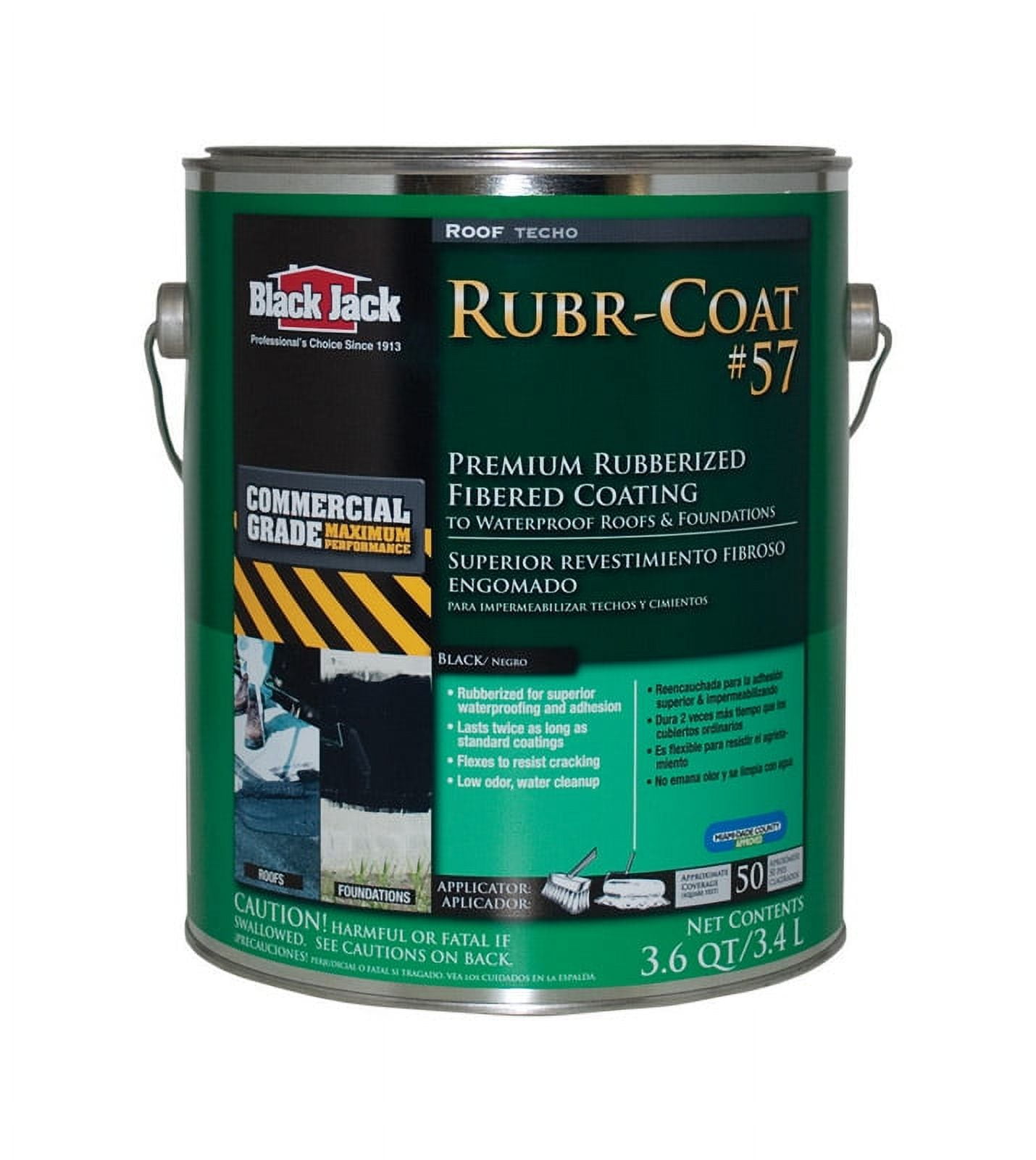Black Jack 6080-9-34 Pro Series #57 Rubberized SBS Roof Coating, 3.6-Qt. - Quantity 1