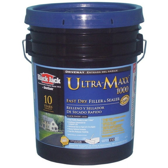 Black Jack 6455-9-30 Drive-Maxx 1000 Premium Filler and Sealer, Liquid, Black, 4.75 gal Pack