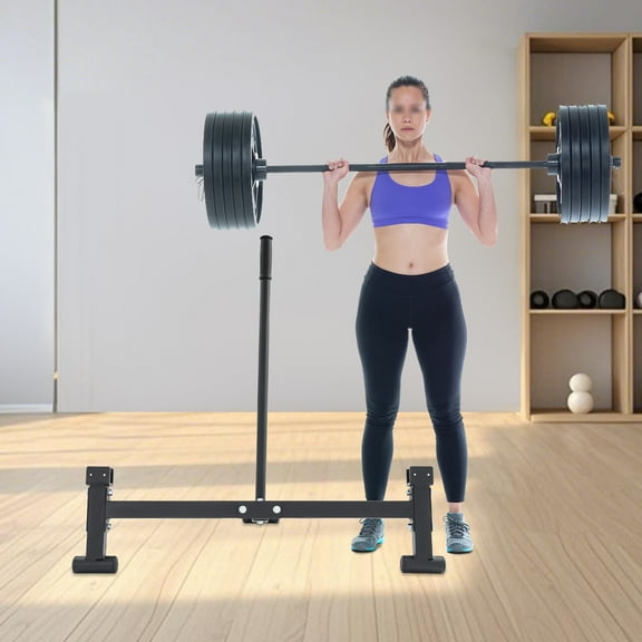 Black Jack Barbell Stand, 200lbs Capacity, Carbon Steel Barbell Weight Changer with Anti-Slip Handle for Easy Loading Unloading Barbell Weight Plates, Weight Training