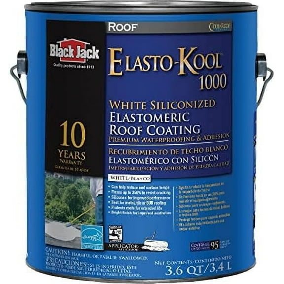 Black Jack Elasto-Kool 1000 Gloss White Acrylic Roof Coating 1 gal.$$Tools & Hardware Other