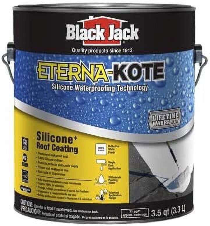 Black Jack EternaKote Liquid Weather Silicone+ White Roof Coating, 1