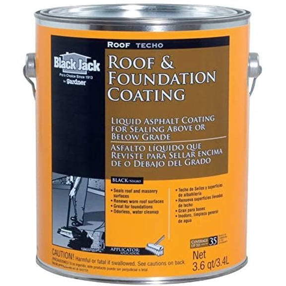 Black Jack Gloss Black Asphalt Roof And Foundation Coating 1 gal.