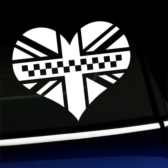 Black Jack Heart - Vinyl Decal For MINI Cooper - Choose Color - [WHITE]