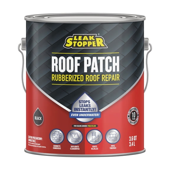 Black Jack, Patch Rubber, Black Flexible Instant Industrial Sealant, 8.75 lbs 1 Gallon