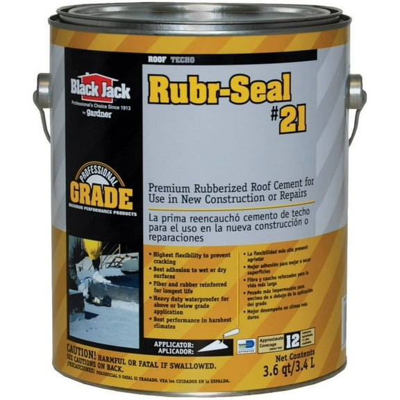 Black Jack Rubr-Seal #21 Rubberized Roof Cement 3.6 Qt