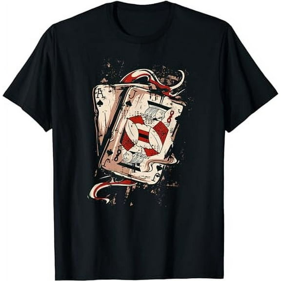 Black Jack Shirt, 21 Ace Jack Shirt, Poker Gamblers T-Shirt