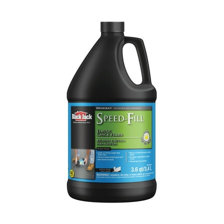 Black Jack Speed-Fill 6438-9-34 Elastic Crack Filler, Liquid, Black, Mild Hydrocarbon, 1 gal Jug