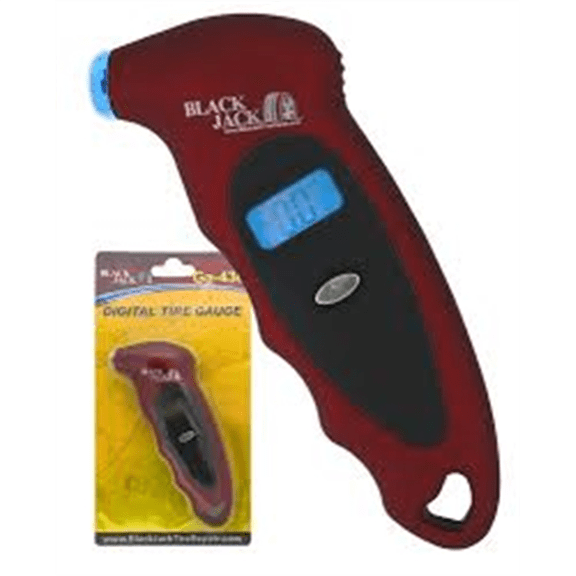 BlackJack Tire Supplies MAROON PLASTIC DIGITAL TIRE GAUGE W/LIGHT