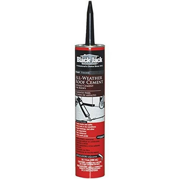Black Jack Wet/Dry Surface Roof Cement Exterior 10 Oz