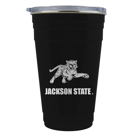 Black Jackson State Tigers 22oz. Mascot Logo Tailgater Tumbler