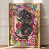 Black Jaguar Poster, Maximalist Big Cat - Walmart.com