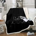 thumbnail image 1 of Black Jaguar Sherpa Blanket Wild Animal Fleece Throw Blanket Wildlife Style Plush Blanket for Sofa Couch Bed Bedroom Decor Luxury Black Fuzzy Blanket 40x50 Inch, 1 of 4