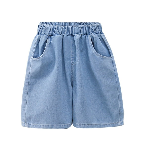 Black Jean Shorts Boys Boy's Baggy Jorts Wide Leg Cute Ripped Raw Hem Denim Shorts Elastic High Waisted Y2k Summer Shorts Toddler Boy Jeans