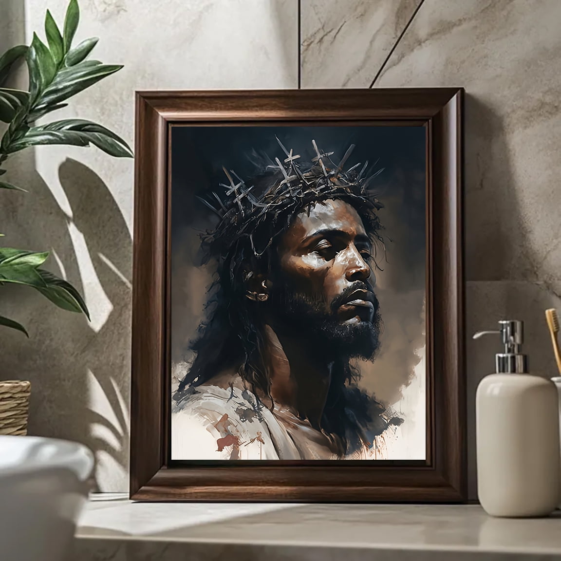 Spacecraft UFO Poster Canvas Print - Science Fiction Wall Art 12x16 Inch Framed