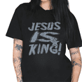 thumbnail image 1 of Black Jesus Is King Vintage Christian Graphic Tees Print Tshirt Shirts Religious Faith Tops S-5XL, 1 of 5