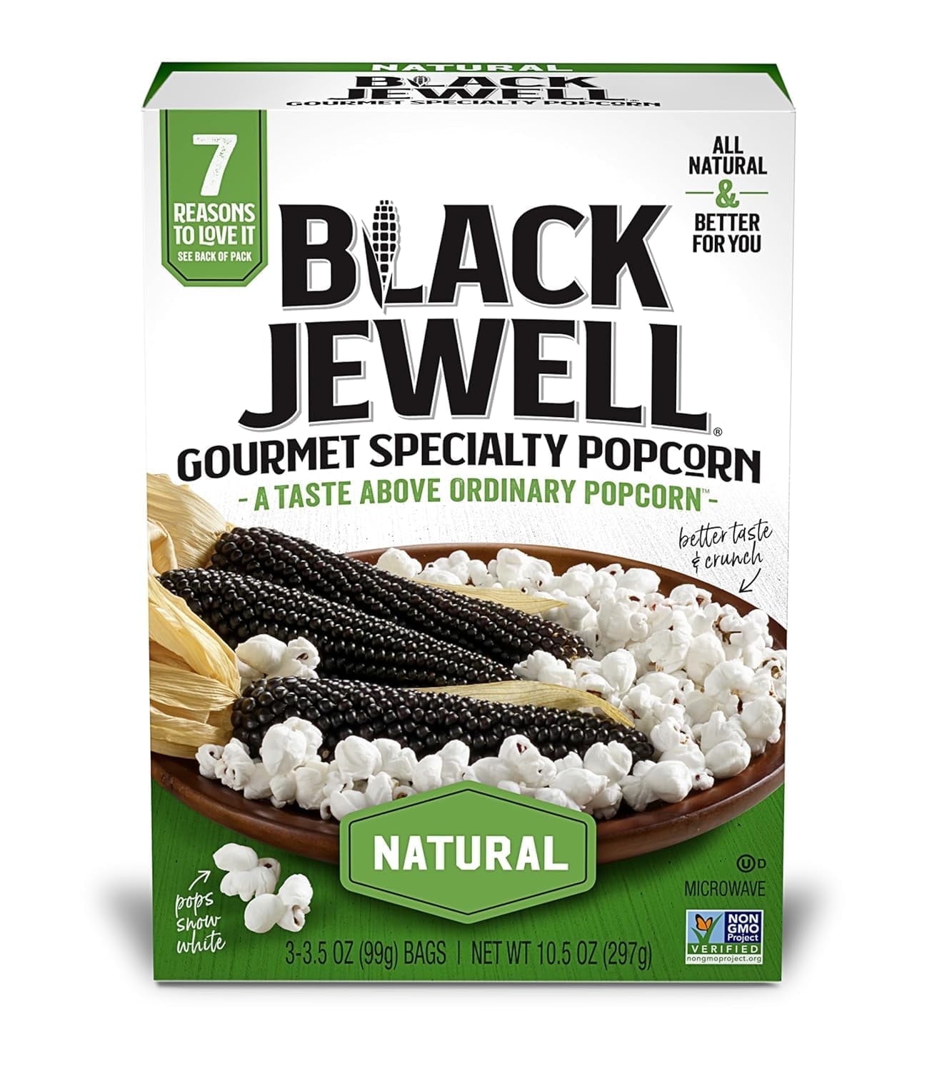 Black Jewell Premium Popcorn Microwaveable Natural 3 Packs