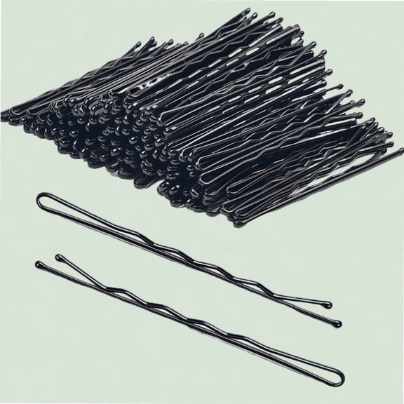 Black Jumbo Bobby Pins, 2.75 inch, 120-Count, Hair Bobby Pins for Women Girls with Box