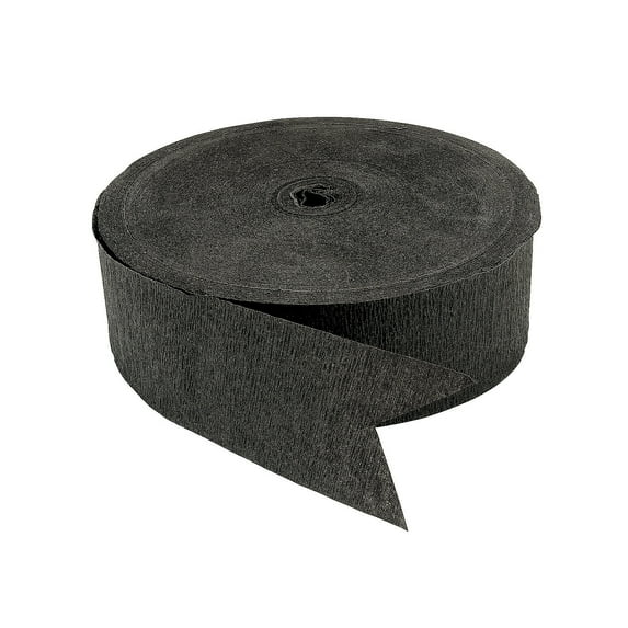 Black Jumbo Paper Streamer, Party Decor, Party, 1 Pieces