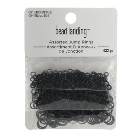 Black Jump Rings by Bead Landing – 432 Pieces Each (5,184 Total) in Multiple Sizes for Jewelry Making - 12 Pack