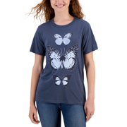 Black Juniors Triple Butterfly T-Shirt Gray L