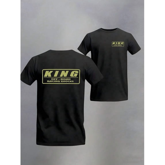 Black KING Off-Road Racing Style Mens Crew Neck Short Sleeve T-Shirt ...
