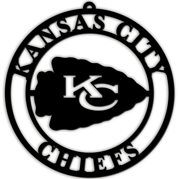 Black Kansas City Chiefs 16'' Team Logo Cutout