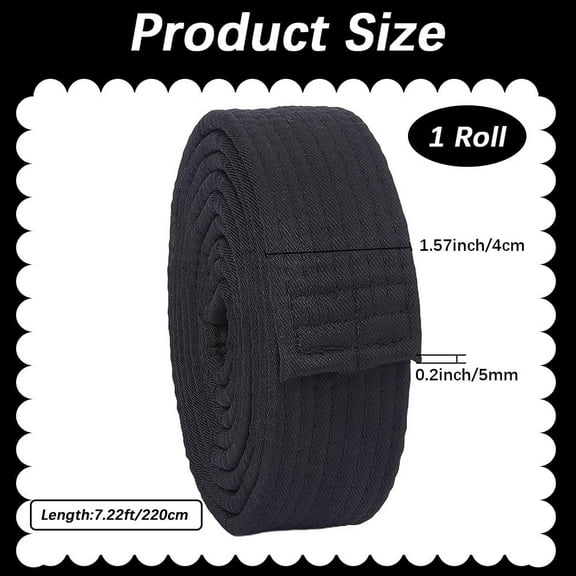 Black Karate Jiu Jitsu Belt Polyester Martial Arts Belt Judo Jiu-Jitsu TKD Aikido Uniform Ranking Belt Long Soft Universal Fit Belts Taekwondo for Men Women Sports Training Equipment 7.22ft