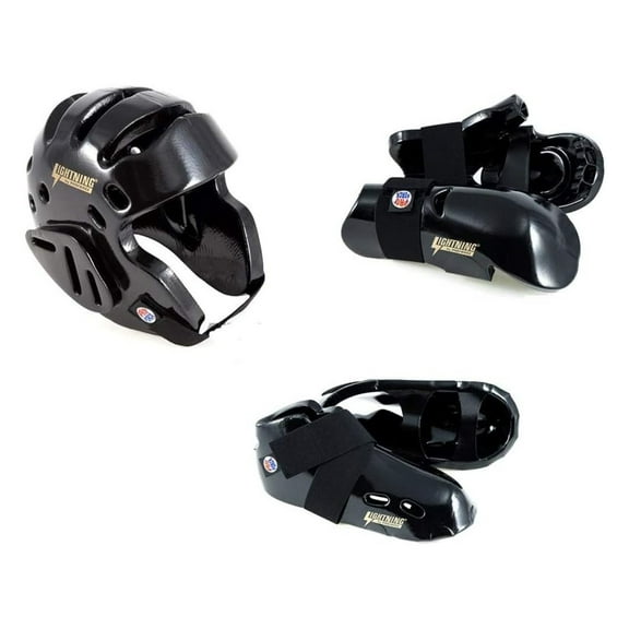 Black Karate Sparring Gear Package Deal - Child Large