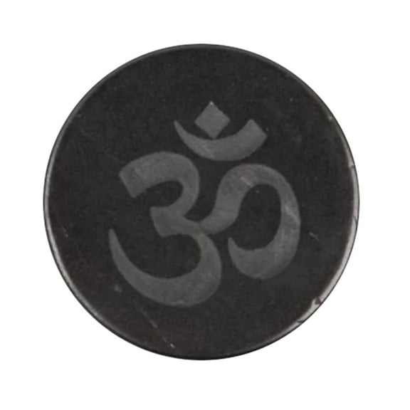Shungite OM Round Tile 100mm Approx. Ct 925 Birthday Christmas Gifts