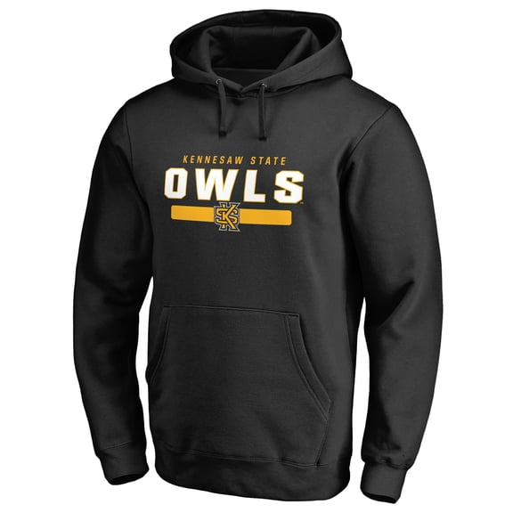 Black Kennesaw State Owls Team Strong Pullover Hoodie