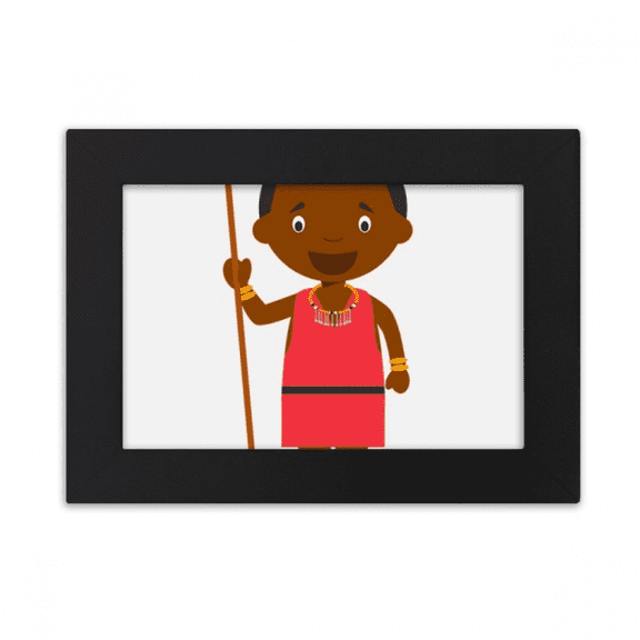 Black Kenya Cartoon Art Deco Fashion Desktop Photo Frame Ornaments Picture Art Painting