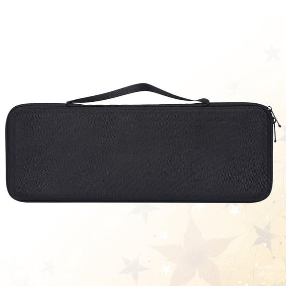 Black Keyboard Protective Case Hard Waterproof Cover with Classic Zipper Design