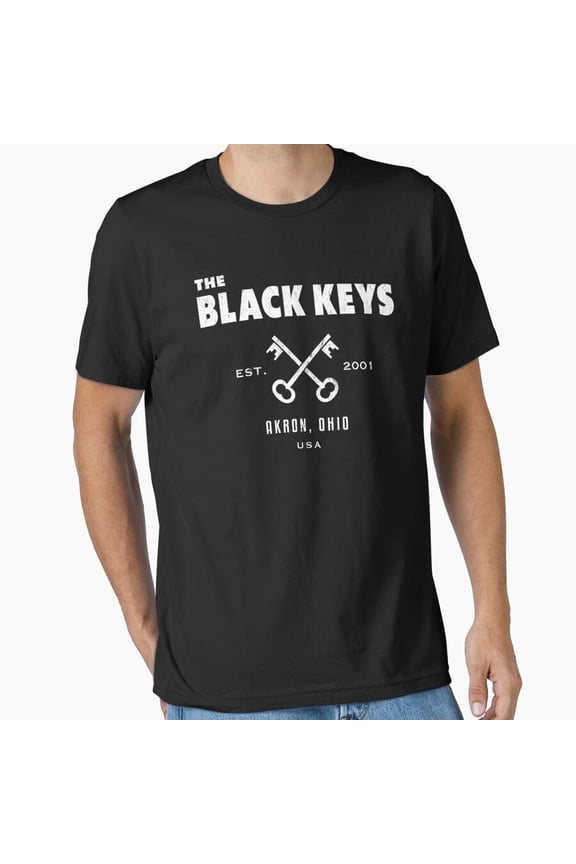 Black Keys Minimalist Dark Vintage Symbol Pattern Graphic Unisex T-Shirt, up to size 5XL
